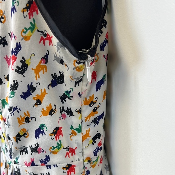 Ezra Sleeveless Dress with Elephants Multicolor Sleeveless Dress Small - Picture 4 of 9